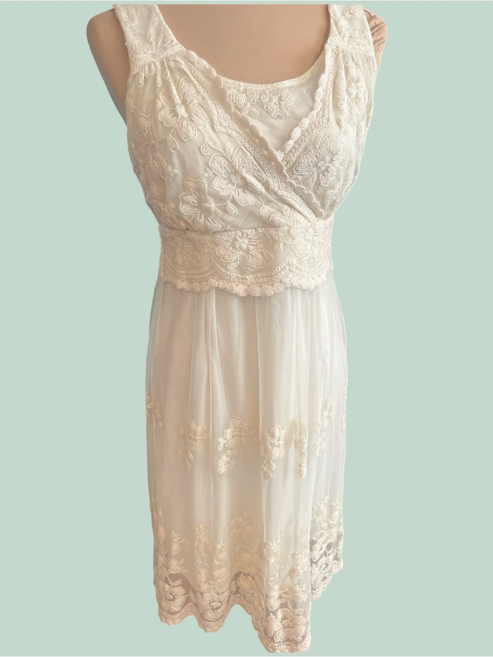 Rabbit Rabbit Rabbit Ivory Lace Overlay Wedding Dress